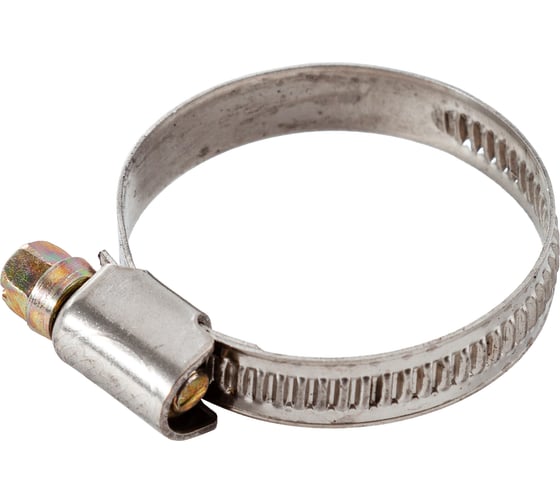 Хомуты червячные Политех накатные, нержавеющая сталь, 5 шт. в упаковке, 25 мм-40мм 3203125