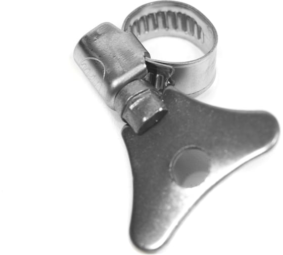 Хомуты червячные Политех накатные с металлическим ключом, нержавеющая сталь, 10 шт. в упаковке, 8-12 мм 3205112