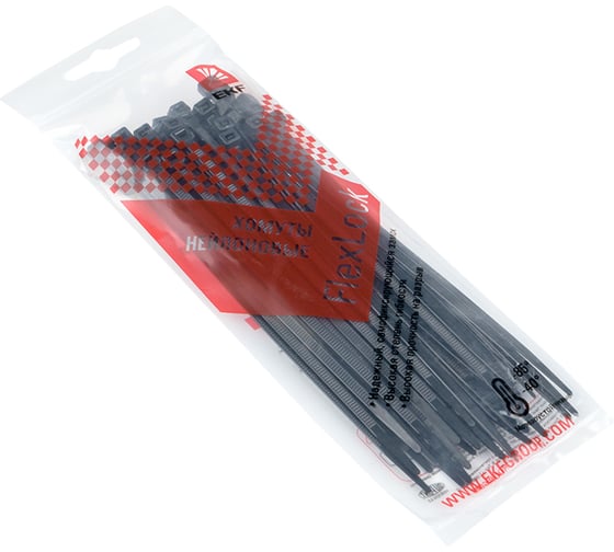 Хомут EKF P6.6 стандартный ч, 3.6x150 50шт FlexLock plc-fl-ctsb-3.6x150-r