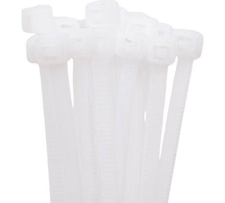 Нейлоновые хомуты Ultima 3.6х300 мм, белые, 100 шт, пакет 152005