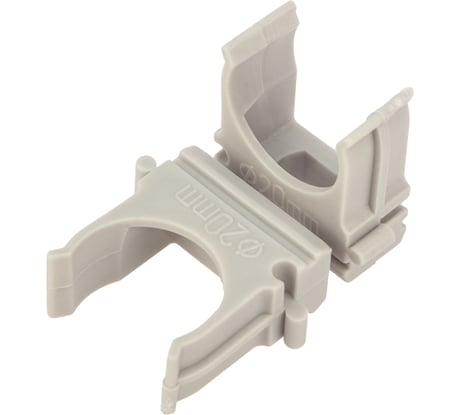 Крепеж-клипса для трубы REXANT d=20мм, серая, 10 шт. 28-0120-4