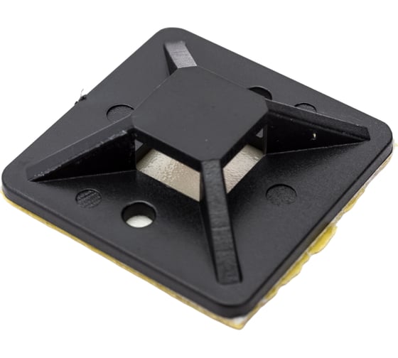 Самоклеящаяся площадка под хомуты IEK 30x30 черная 100 шт. UHP31-30-100