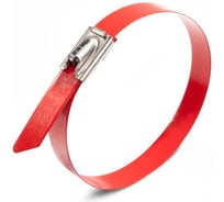 Стальные стяжки с покрытием FORTISFLEX СКС-П 316 4.6х100 мм, красные 83059