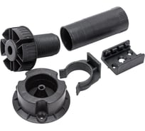 Цокольная ножка Tech-Krep/Zitar Н120 115-135 мм, черная, комплект 2 штуки, с 1 клипсой 129971