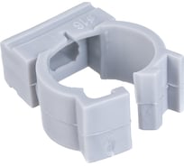 Крепеж-клипса с фиксатором ЭРА серый, для трубы d16 мм Б0047268