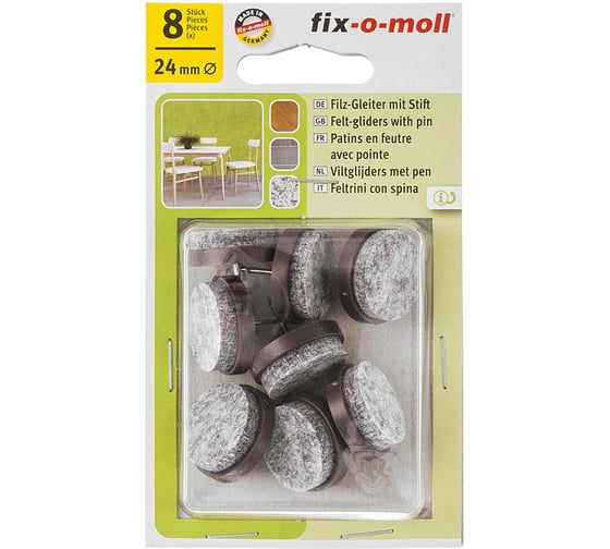 Фетровый пункт с гвоздем Стройбат fix-o-moll D24 мм коричневый 8 шт 246010