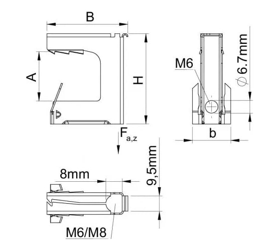 Балочный зажим OBO Bettermann 2-8 мм, 100 шт. в упаковке 1485140