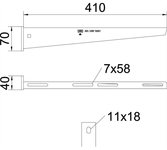 Кронштейн OBO Bettermann 410 мм 6392032