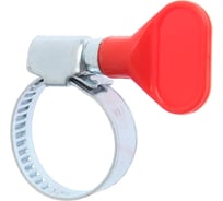 Хомут червячный с барашком GRIALE несквозная просечка 10 штук (диаметр 16-25 мм, ширина 9 мм) GR7439538