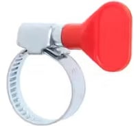 Хомут червячный с барашком несквозная просечка GRIALE 10 штук (диаметр 16-22 мм, ширина 9 мм) GR7439568