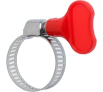 Хомут червячный с барашком сквозная просечка GRIALE 10 штук (диаметр 16-25 мм, ширина 8 мм) GR9192655