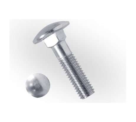 Болт мебельный ЖЕСТЬ DIN 603, цинк, М8x30 мм, с гайкой, 6 шт., европодвес УТ-00010955