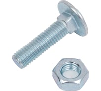 Болт мебельный ЖЕСТЬ DIN 603, цинк, М10x40 мм, с гайкой, 2 шт., европодвес УТ-00010906