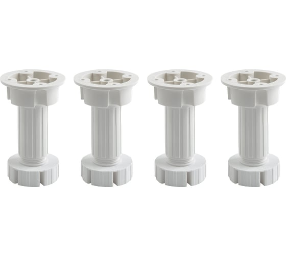 Комплект из 4 регулируемых опор с клипсами Lemax PROF 100 мм, белый, короб SET4-FL10W