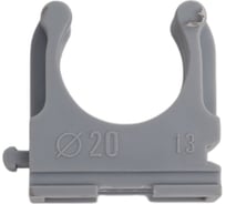 Клипса для крепления труб ЖЕСТЬ 20 мм, серая, 6 шт., европодвес УТ-00011297