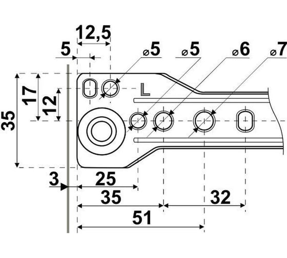 Направляющие StahlBuro роликовые, 350/0,8 мм, белый, 2 шт. 15919