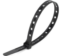 Нейлоновые стяжки FORTISFLEX КСО Multihole 10х360 черный 100 шт. 81158