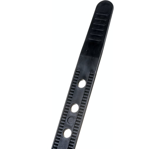 Нейлоновые стяжки FORTISFLEX КСО Multihole 10х200 черный 100 шт. 81156