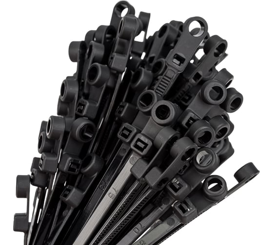 Нейлоновые стяжки FORTISFLEX КСО 4х110 черный 100 шт. 80532 1