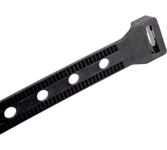 Нейлоновые стяжки FORTISFLEX КСО Multihole 10х280 черный 100 шт. 81157