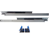 Направляющие 3D полного выдвижения Mebax скрытого монтажа с доводчиком, Clip-on, 450 мм 00-00003050