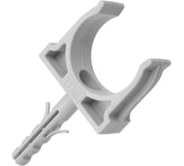 Крепеж-клипса для трубы TDM ELECTRIC 25 мм, с дюбелем, серая, 100 шт. TDM SQ0405-0093