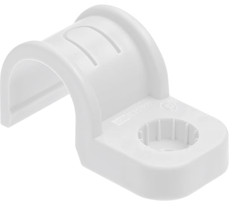 Крепеж-скоба для трубы TDM ELECTRIC 20 мм, односторонняя, для прямого монтажа, белая, 50 шт. TDM ELECTRIC SQ0405-6012