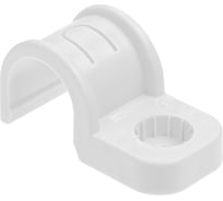 Крепеж-скоба для трубы TDM ELECTRIC 16 мм, односторонняя, для прямого монтажа, белая, 50 шт. TDM ELECTRIC SQ0405-6011