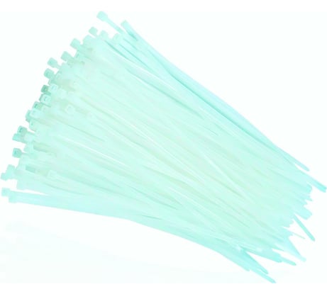 Нейлоновая хомут-стяжка AVG 4,8x300 мм, белый, 100 шт. стяжка 4,8x300 белая