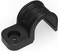 Крепеж-скоба пластиковая односторонняя Промрукав для прямого монтажа, атмосферостойкая, черная, в гофроящике, d25 мм, 450 шт. PR13.02549