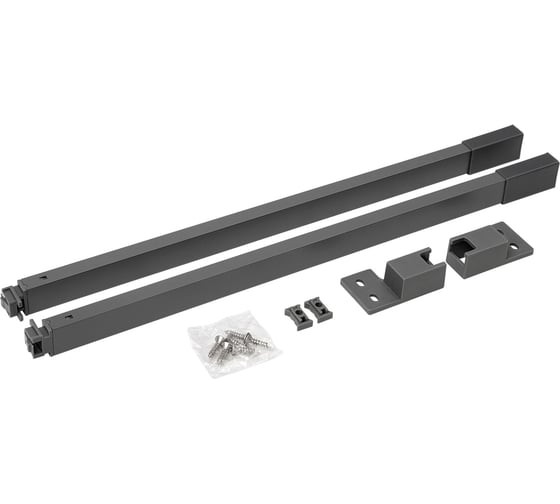 Комплект прямоугольных рейлингов Lemax PROF для Lembox-S, 400 мм, серый Lembox-R-400-GR-S