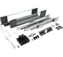 Система Lembox со стеклянными боковинами и LED-подсветкой Lemax PROF H=84, L=450, серый LBGW84-450GR