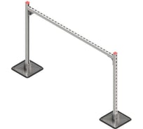 Опорная конструкция для прямоугольных воздуховодов и кабельных лотков на стальных опорах Система КМ 1500х1000 HD TECHNORAPTOR TR0373 KM-TR-STF-SSHRAD-1500-1000 HD