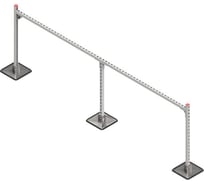 Опорная конструкция для прямоугольных воздуховодов и кабельных лотков на стальных опорах Система КМ 3000х1000 HD TECHNORAPTOR TR0376 KM-TR-STF-SSHRAD-3000-1000 HD
