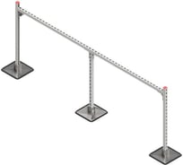 Опорная конструкция для прямоугольных воздуховодов и кабельных лотков на стальных опорах Система КМ 2500х1000 TECHNORAPTOR TR0172 KM-TR-STF-SSHRAD-2500-1000