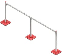 Опорная конструкция для прямоугольных воздуховодов и кабельных лотков на алюминиевых опорах Система КМ TECHNORAPTOR 3000х1000 HD TR0292 KM-TR-F-SSHRAD-3000-1000 HD