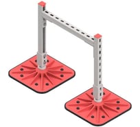 Опорная конструкция для прямоугольных воздуховодов и кабельных лотков на алюминиевых опорах Система КМ TECHNORAPTOR 500х500 HD TR0284 KM-TR-F-SSHRAD-500-500 HD