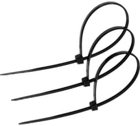 Нейлоновый хомут для стяжки TUNDRA 2.5х150 мм, черный, в упаковке 100 шт. 1112937