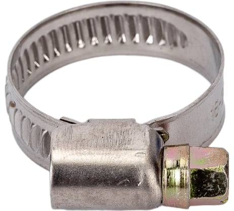 Червячный хомут РОССНА 16х27 мм 1 1/16" нержавеющая сталь, винт, 5 шт. Р860711 DIY