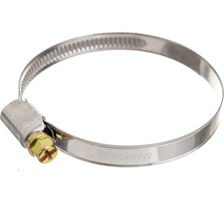 Червячный хомут РОССНА 50х70 мм 2 3/4" нержавеющая сталь, винт, 5 шт. Р860723 DIY