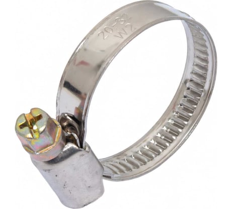 Червячный хомут РОССНА 20х32 мм 1 1/4" нержавеющая сталь, винт, 5 шт. Р860713 DIY