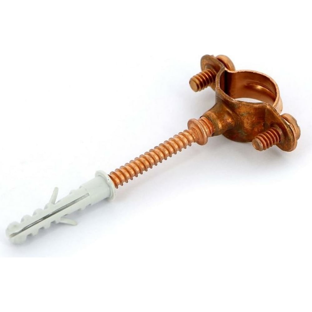 Хомут для труб Uni-Fitt 35 медный со шпилькой и дюбелем 851R3500 ...