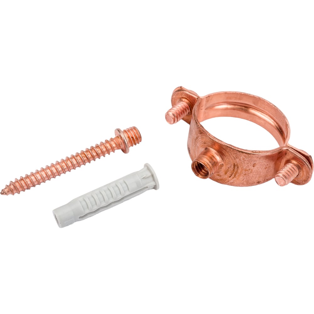 Хомут для труб Uni-Fitt 28 медный со шпилькой и дюбелем 851R2800 ...