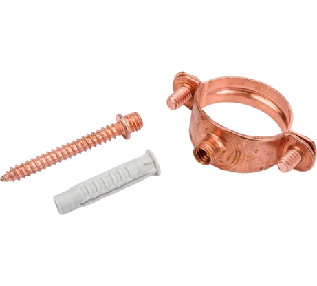 Хомут для труб Uni-Fitt 28 медный со шпилькой и дюбелем 851R2800
