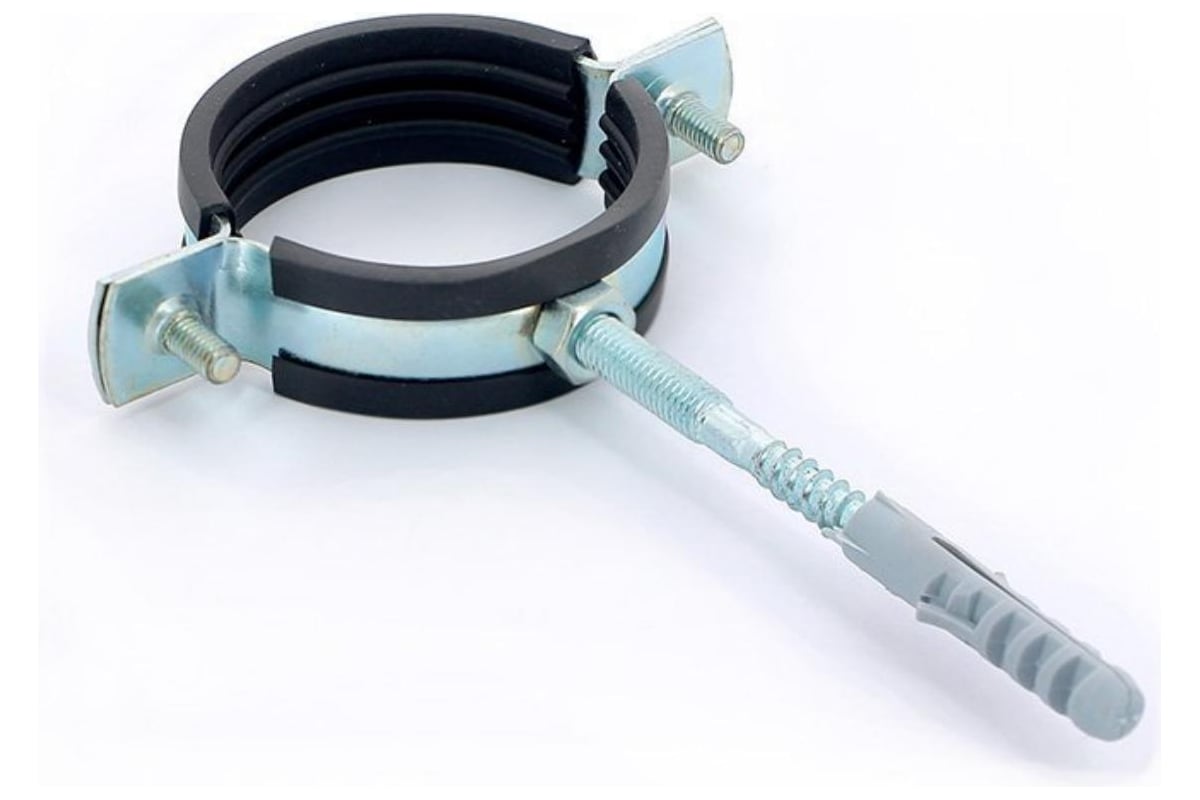 Хомут Uni-Fitt 3\" 87-94 мм с резиновым уплотнителем, шпилькой и дюбелем ...