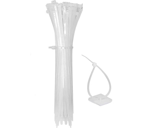 Кабельная стяжка SDV 4,8x300 мм, белые 100 шт КС48300Б