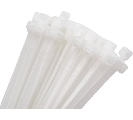 Нейлоновые стяжки Промрукав 3,6 х 150 белые, 100 шт. PR08.2703