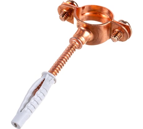 Хомут для труб Uni-Fitt 18 медный со шпилькой и дюбелем 851R1800