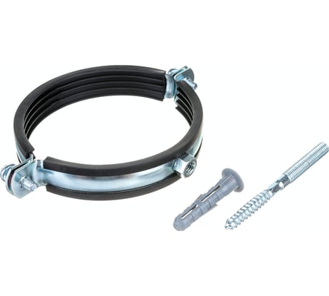 Хомут Uni-Fitt 4" 107-116 мм с резиновым уплотнителем, шпилькой и дюбелем 850U0800