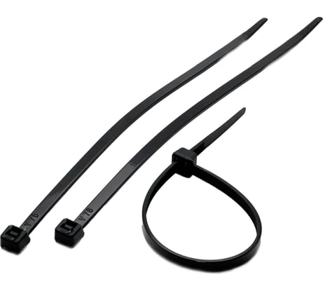 Нейлоновые сверхпрочные стяжки КрепПак 3x150 мм, черные, 100 шт 012.000071